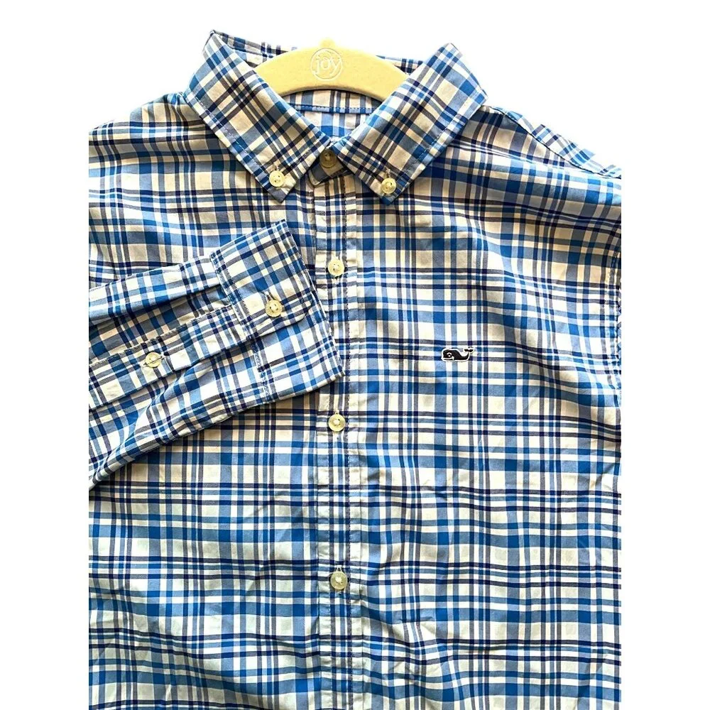 Vineyard‎ Vines Youth Large (16) Performance Long Sleeve Button Up Shirt Shades